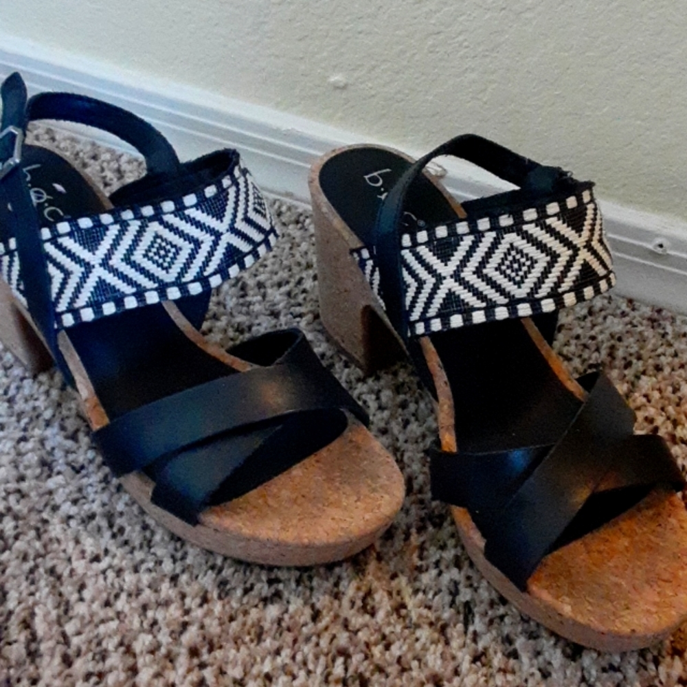 Aztec cork heels
